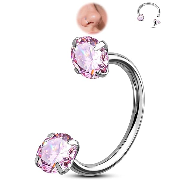 💎Anello nasale a forma di ferro di cavallo – con filettatura interna e comodo