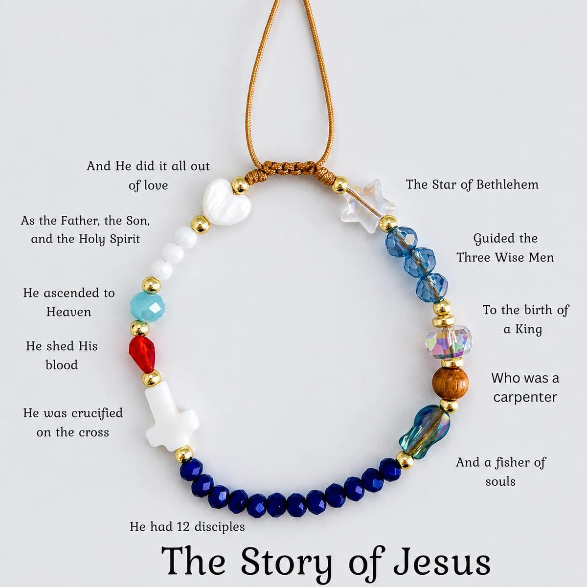 ✝️🙏«Braccialetto di Gesù» realizzato a mano con una stor