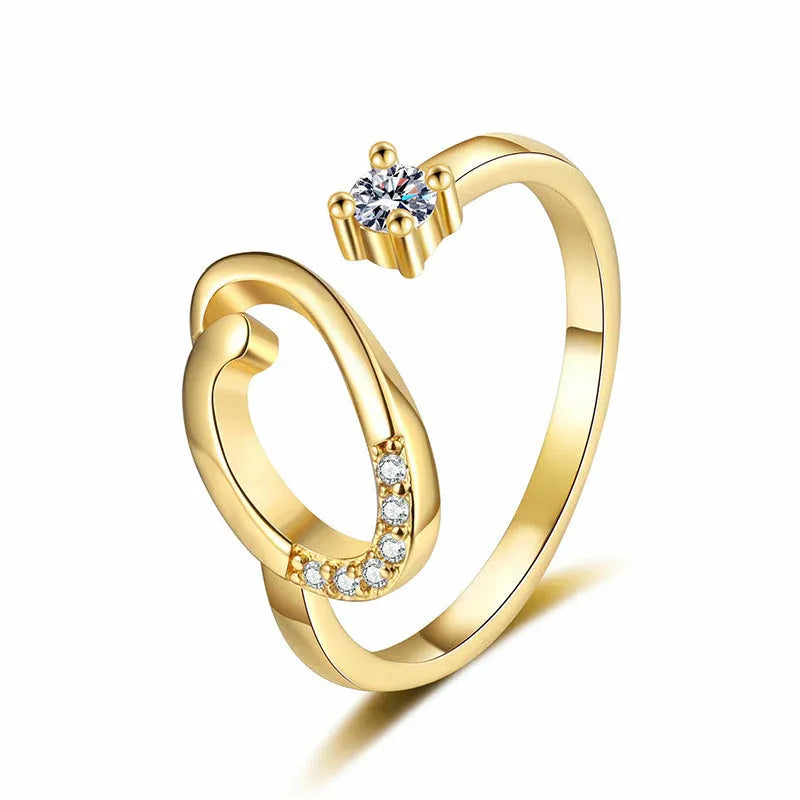 ⏰Offerta a tempo limitato💍Anello regolabile con iniziale scintillante da donna