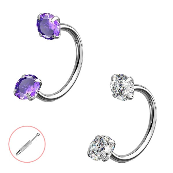 💎Anello nasale a forma di ferro di cavallo – con filettatura interna e comodo