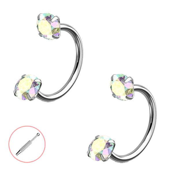 💎Anello nasale a forma di ferro di cavallo – con filettatura interna e comodo