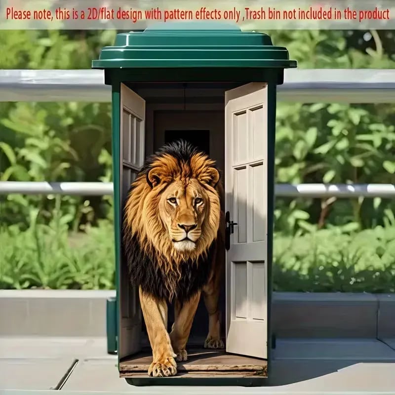 🦒🐯Adesivo creativo per cestino con colorati disegni cartoon✨