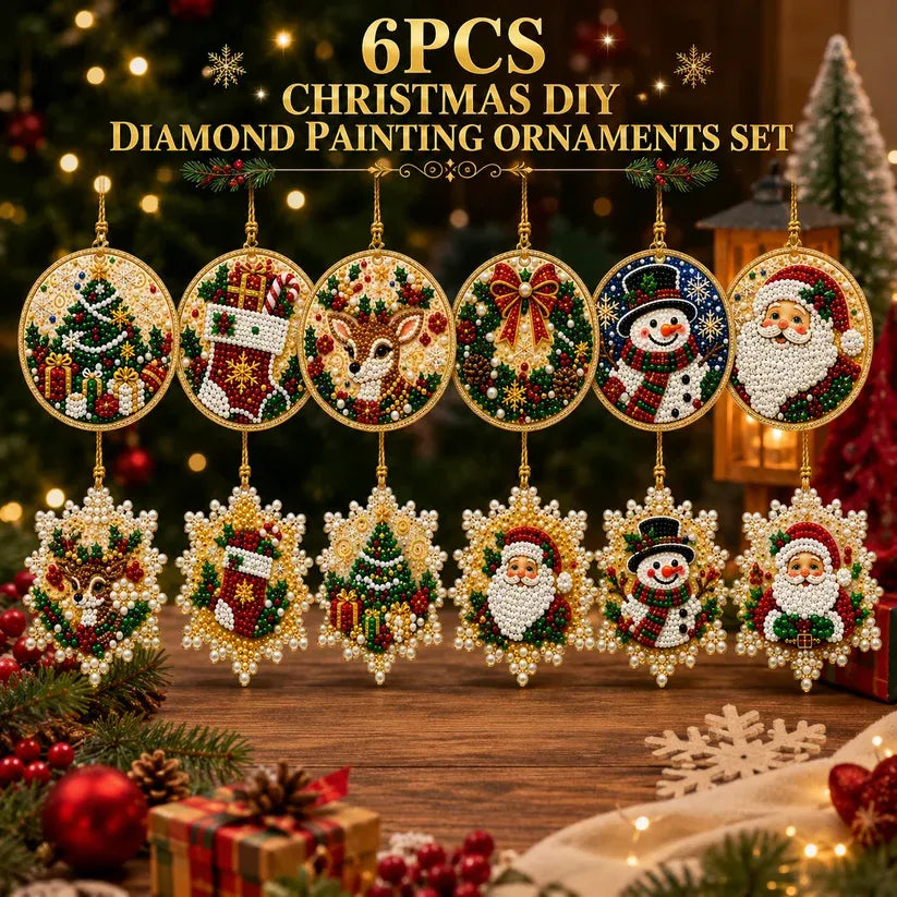 ⏳ Ultimo giorno di sconto del 49% – 🎄 Kit fai da te per diamond painting natalizio con perle e gemme, ideale per principianti | 6 disegni festivi con perle scintillanti, gemme sfaccettate e dettagli 3D a strati 💕