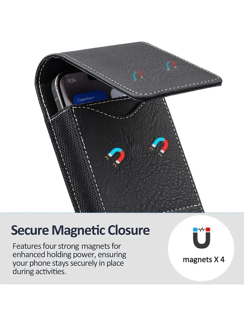 ⚡Grande sconto | Custodia per cellulare da cintura 📱 Fondina in pelle con diversi scomparti e porta cart