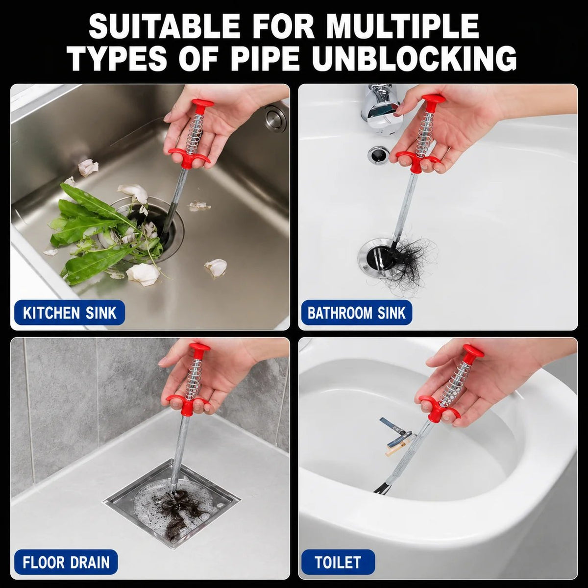🚿 Strumento professionale per sturare gli scarichi: un accessorio indispensabile in ogni casa.