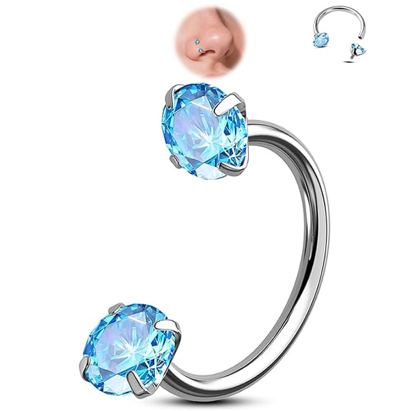 💎Anello nasale a forma di ferro di cavallo – con filettatura interna e comodo