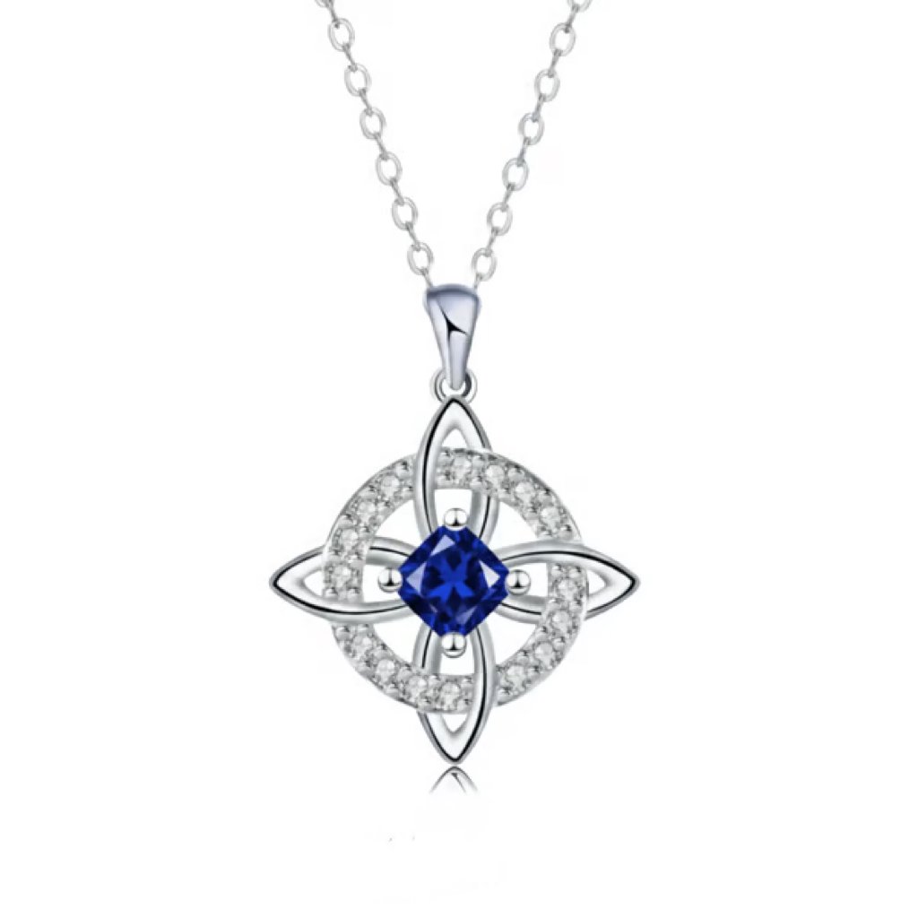 Collana mistica con pietra portafortuna e nodo delle streghe - Cristallo naturale 🔮💞 Proteggi i tuoi cari