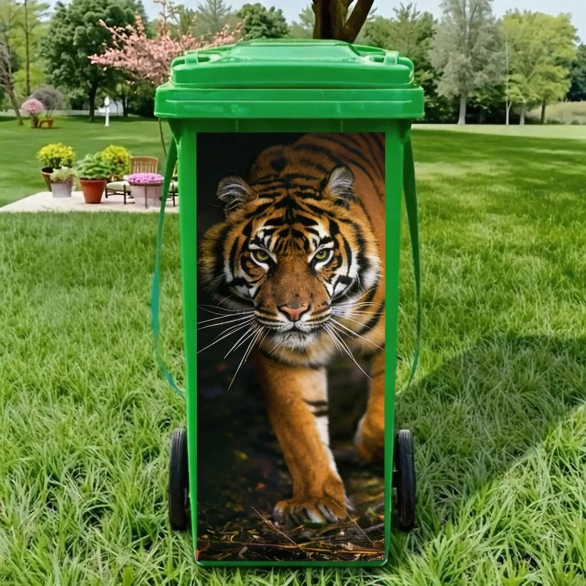 🦒🐯Adesivo creativo per cestino con colorati disegni cartoon✨