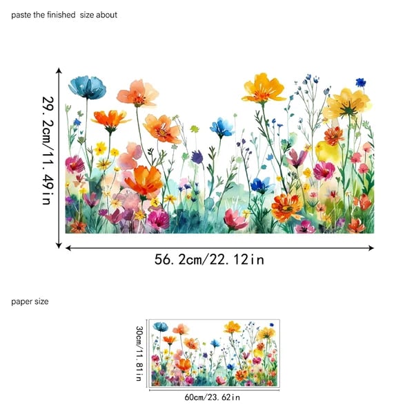 Acquista 2 e ricevi 1 in omaggio💐Adesivo per finestra con bouquet di fiori colorati💞