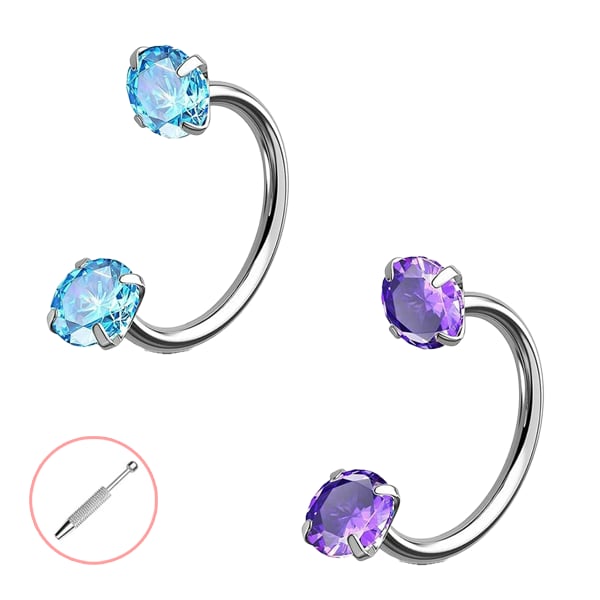 💎Anello nasale a forma di ferro di cavallo – con filettatura interna e comodo
