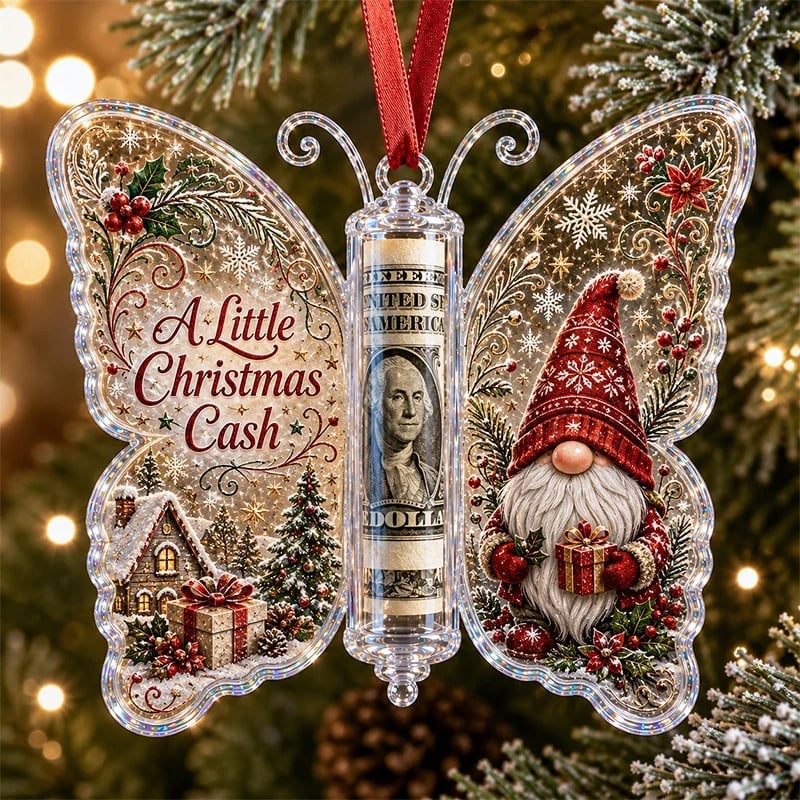 🦋💵 Ornamento a forma di farfalla per Natale, regalo in denaro – Porta soldi per le feste, ricordo 🎄✨