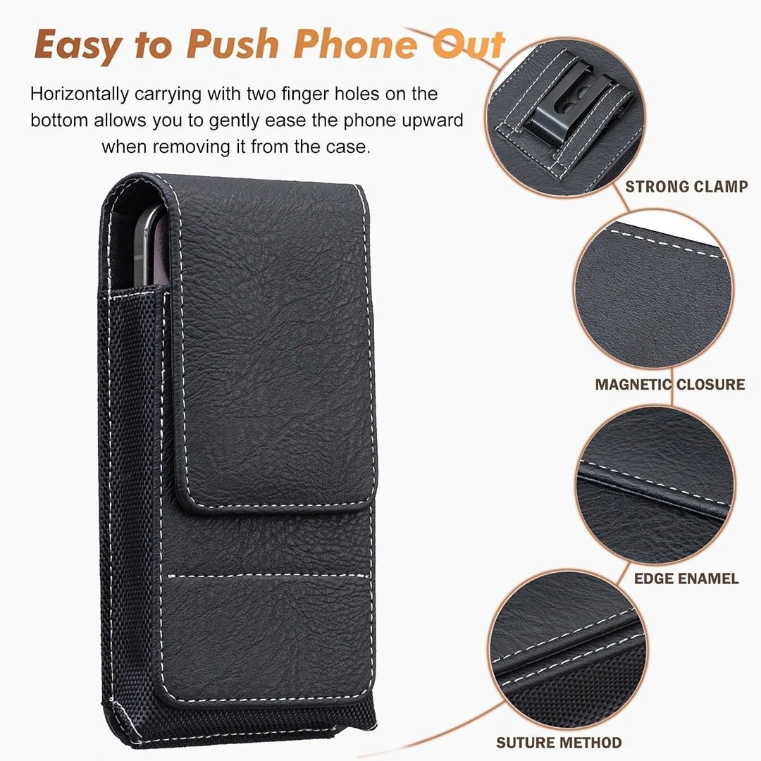 ⚡Grande sconto | Custodia per cellulare da cintura 📱 Fondina in pelle con diversi scomparti e porta cart