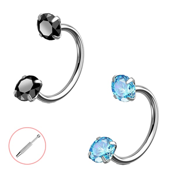 💎Anello nasale a forma di ferro di cavallo – con filettatura interna e comodo