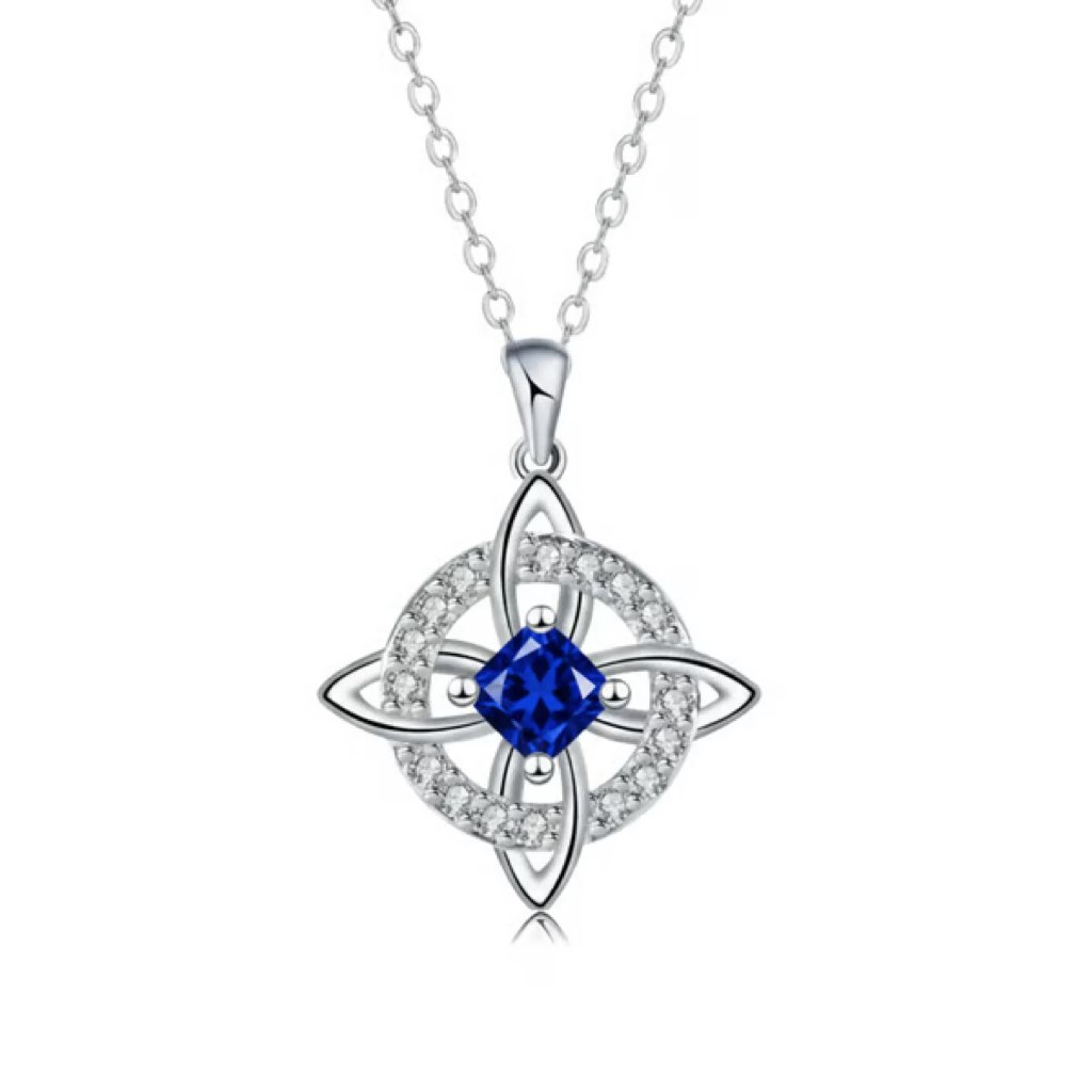 Collana mistica con pietra portafortuna e nodo delle streghe - Cristallo naturale 🔮💞 Proteggi i tuoi cari
