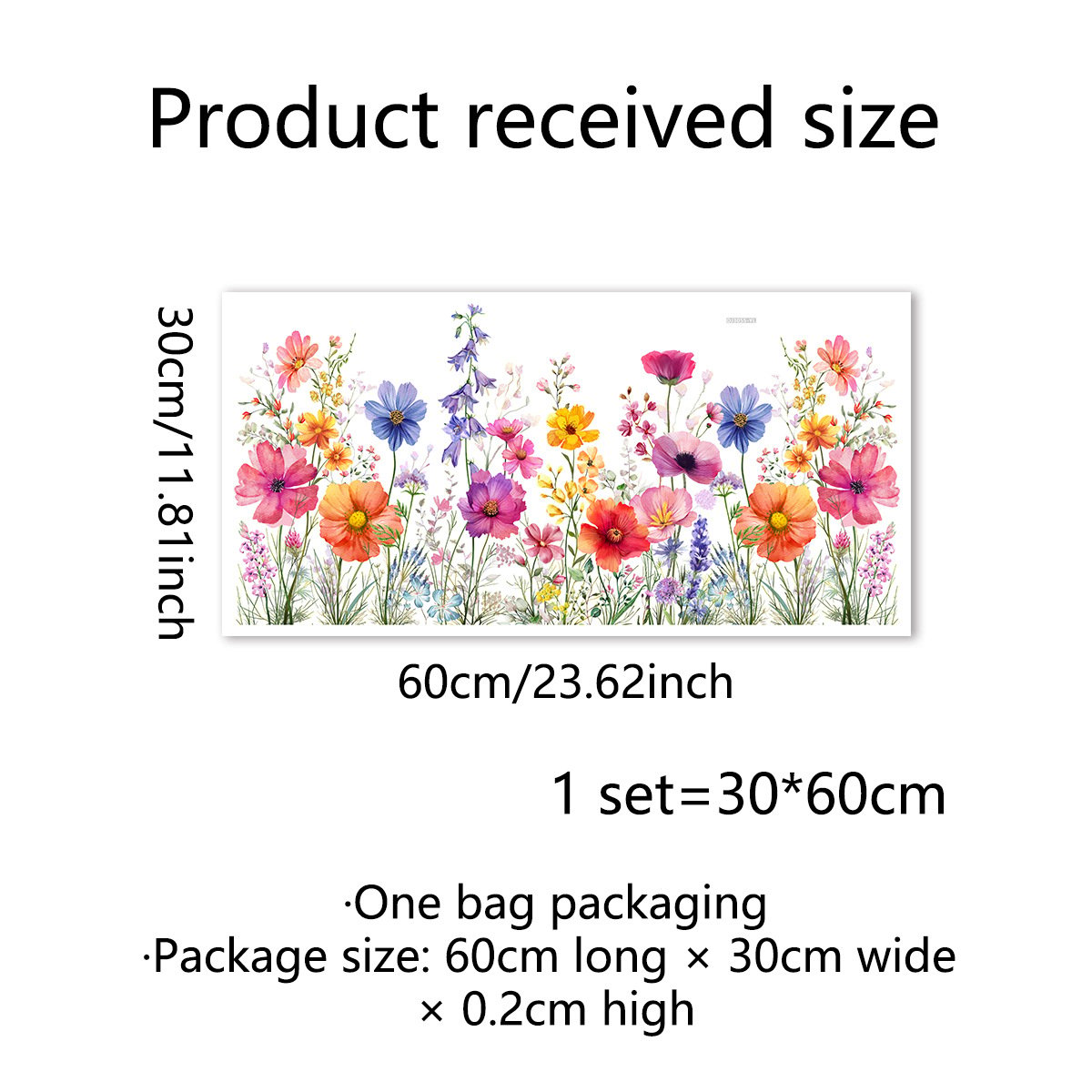 Acquista 2 e ricevi 1 in omaggio💐Adesivo per finestra con bouquet di fiori colorati💞