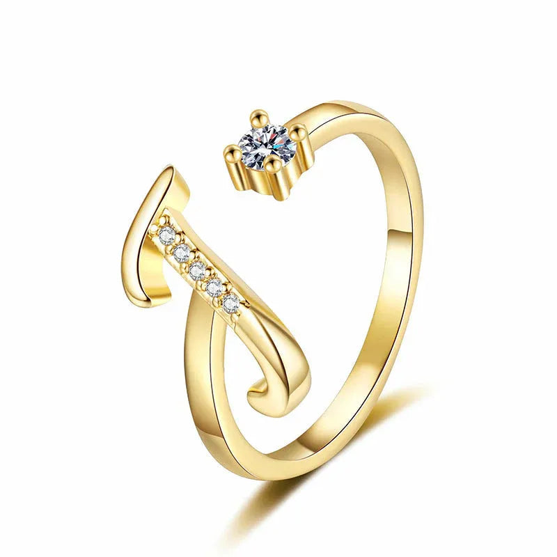⏰Offerta a tempo limitato💍Anello regolabile con iniziale scintillante da donna