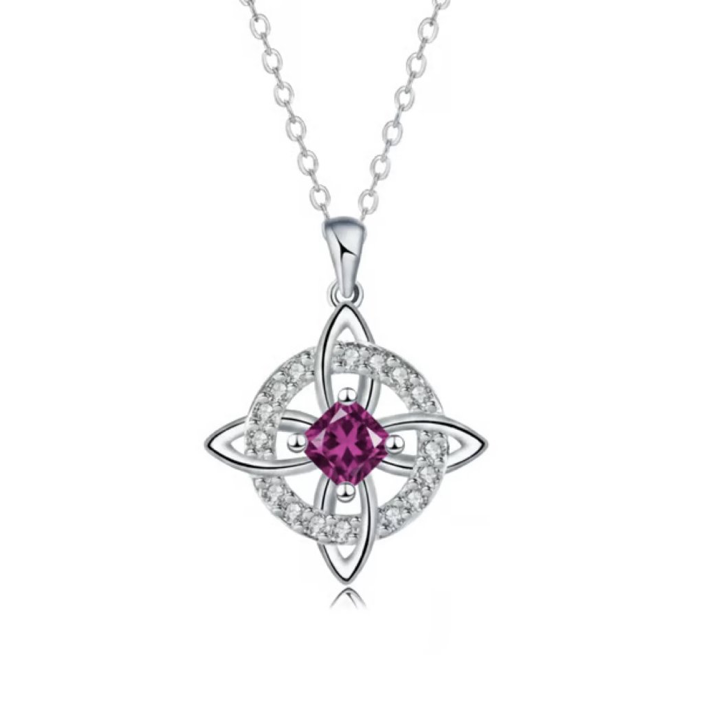 Collana mistica con pietra portafortuna e nodo delle streghe - Cristallo naturale 🔮💞 Proteggi i tuoi cari