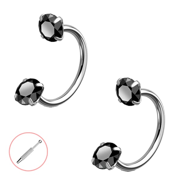 💎Anello nasale a forma di ferro di cavallo – con filettatura interna e comodo