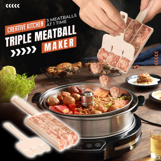 🎁 Acquista 1 e ricevi 1 in omaggio! 🔥 Stampo per polpette creativo 3 in 1: prepara 3 polpette perfette in una sola volta, senza sporcarsi le mani. Un accessorio indispensabile in cucina!