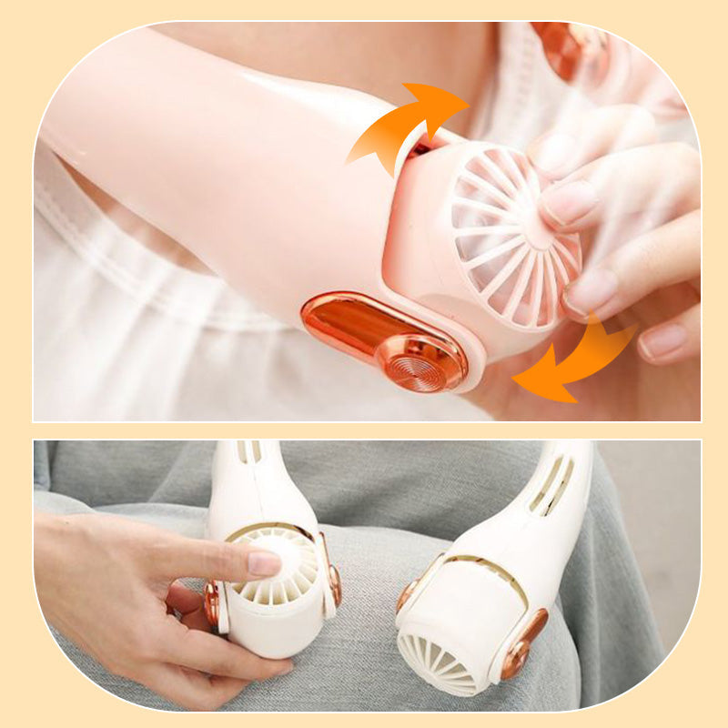 🥳Articolo più venduto del 2026🥳💨 Sconto del 50%! 🍃 Ventilatore da collo con funzione di condizionatore d'aria - Un must per l'estate!