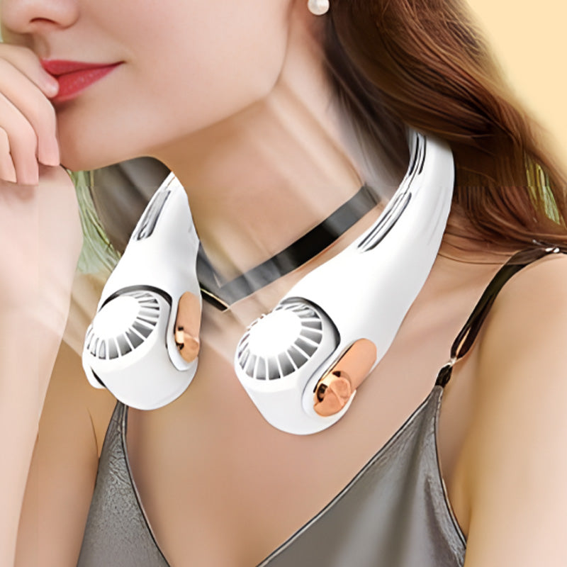 🥳Articolo più venduto del 2026🥳💨 Sconto del 50%! 🍃 Ventilatore da collo con funzione di condizionatore d'aria - Un must per l'estate!