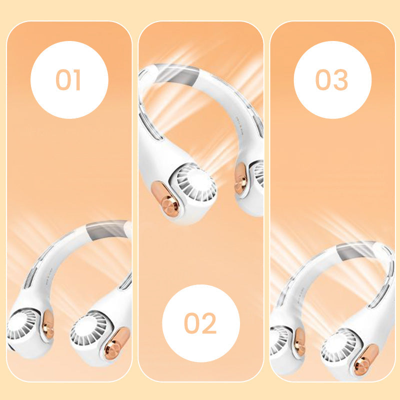 🥳Articolo più venduto del 2026🥳💨 Sconto del 50%! 🍃 Ventilatore da collo con funzione di condizionatore d'aria - Un must per l'estate!
