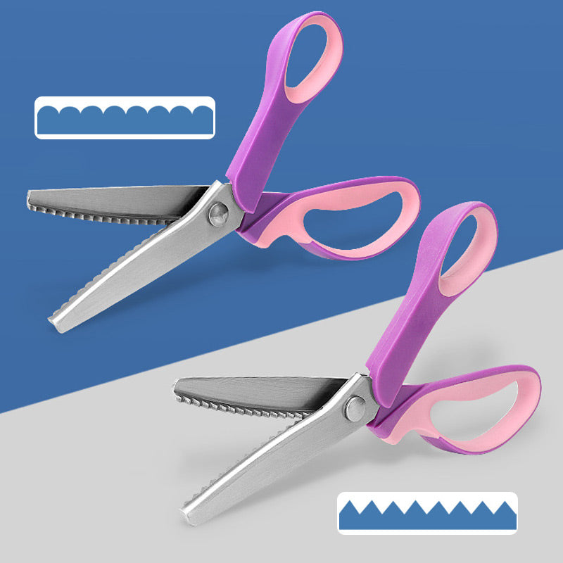 ✂️🧵Forbici triangolari seghettate multifunzionali in acciaio inossidabile