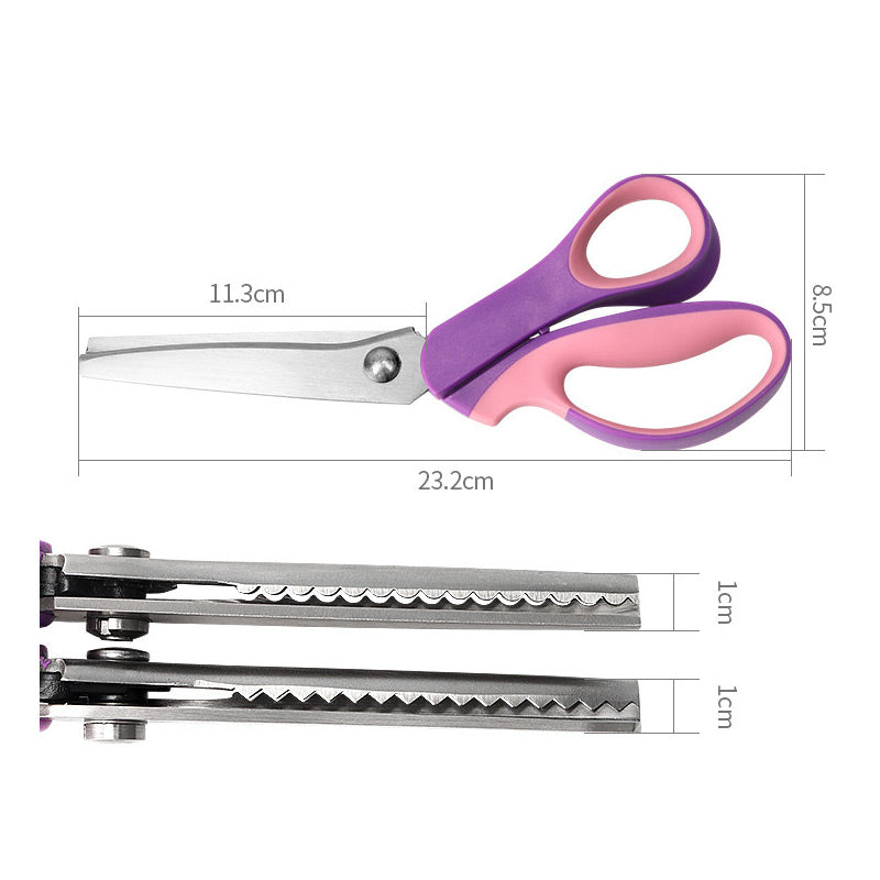✂️🧵Forbici triangolari seghettate multifunzionali in acciaio inossidabile