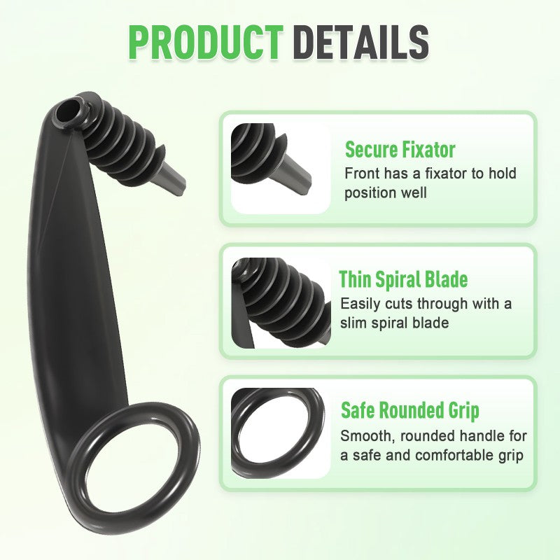 Set composto da spirale e utensile a V per decorare la frutta.