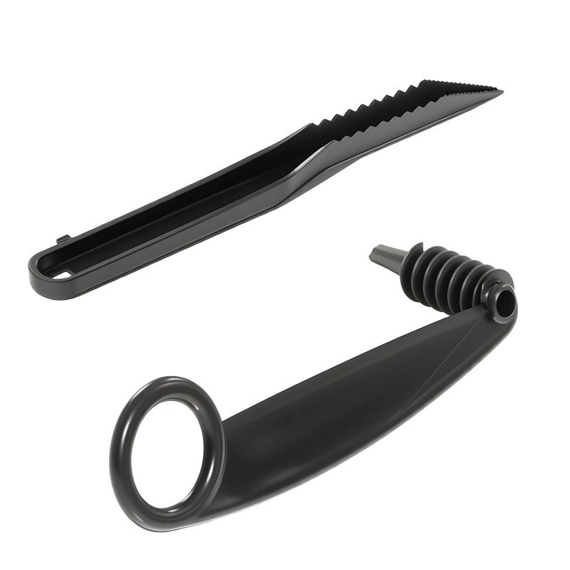 Set composto da spirale e utensile a V per decorare la frutta.