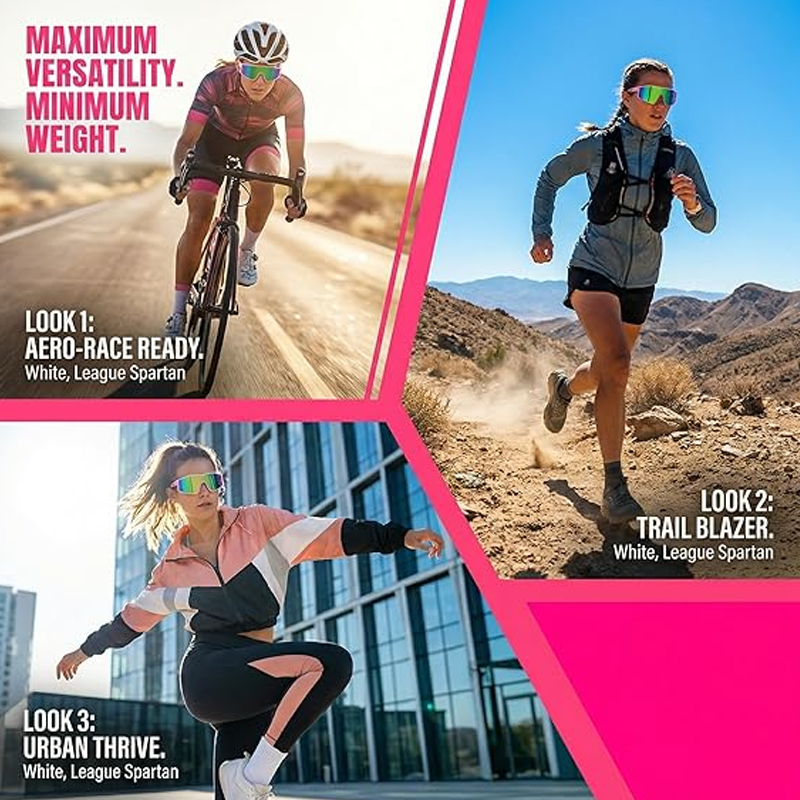 🕶️ Occhiali da sole sportivi polarizzati per uomo e donna – Protezione UV400 e lenti a specchio colorate 🏃