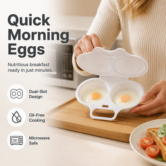 🍳Acquista 1 e ricevi 1 in omaggio✨Cuociuova a microonde con doppia apertura