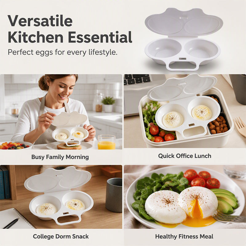 🍳Acquista 1 e ricevi 1 in omaggio✨Cuociuova a microonde con doppia apertura