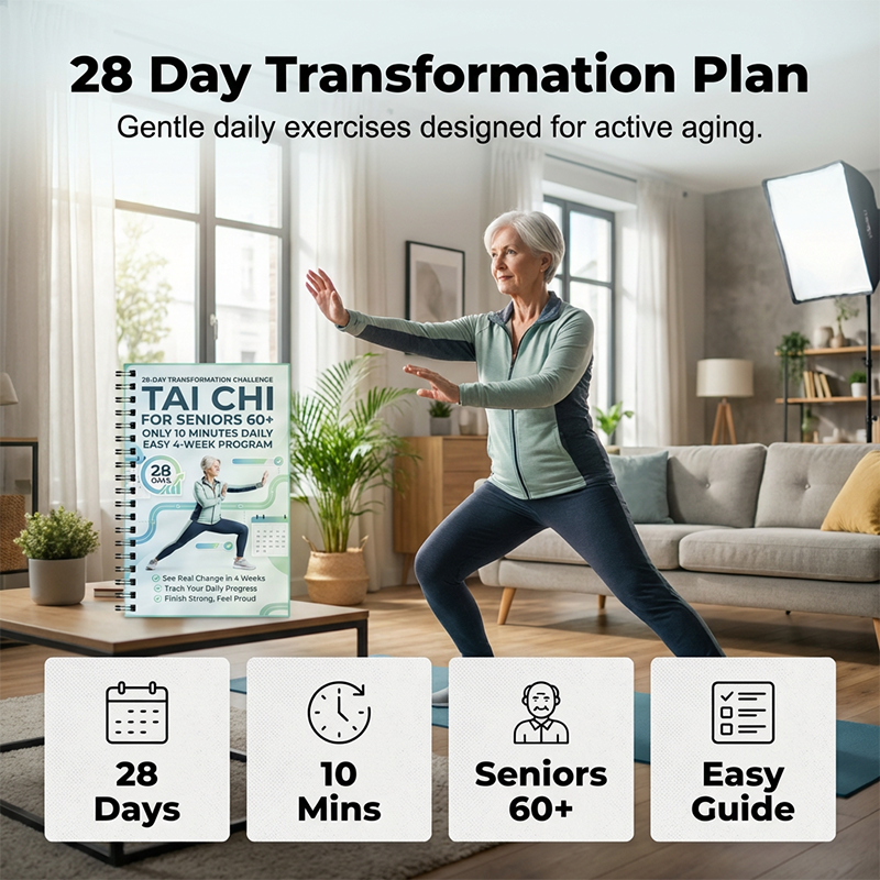 📘 Sconto del 50% subito! 🧘 Manuale di Tai Chi per anziani e principianti – Programma di 28 giorni, esercizi quotidiani di 10 minuti e movimenti adatti ai principianti: ideale per forza, equilibrio e relax 🌿